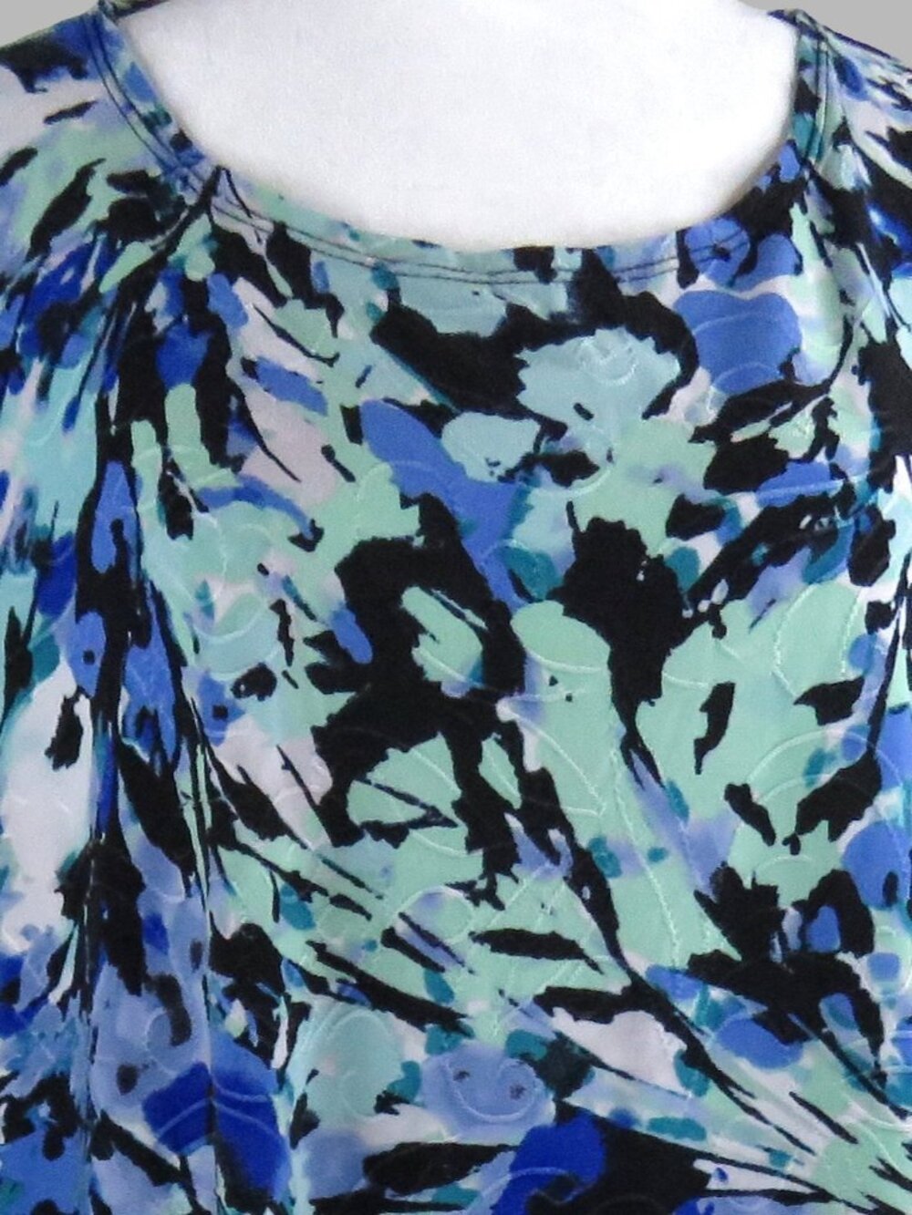 JM Collection Women's 3/4 Sleeve Pullover Multicolored Top Size 3X (C2057)